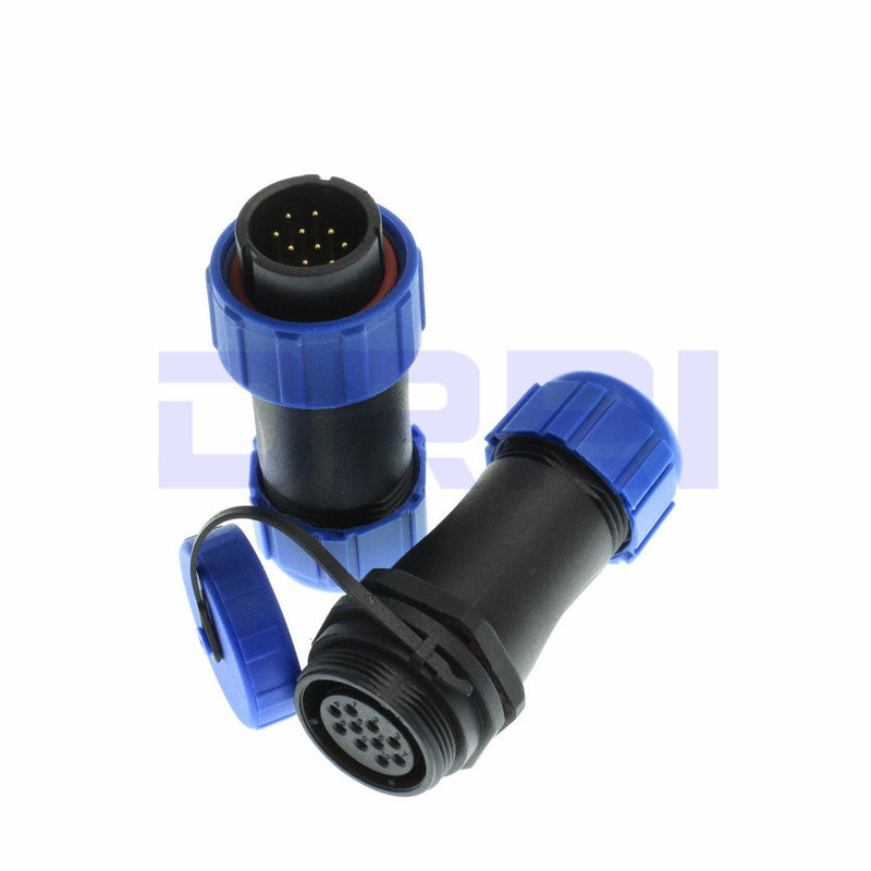 [Australia - AusPower] - DRRI SP21 10pin Cable Docking Connector Plug& Socket Waterproof Circular Aviation Cable Connector (10Pin) 