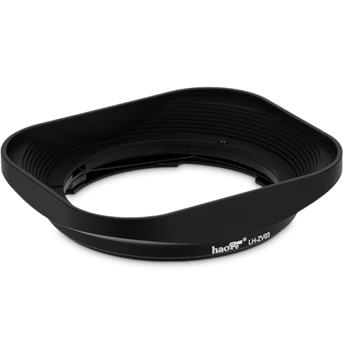 Haoge LH-ZV03 Square Metal Lens Hood for Carl Zeiss Distagon T* 21mm f2.8 ZM, C Biogon T* 21mm f4.5 ZM, 25mm f 2.8 ZM, 28mm f2.8 ZM, C Sonnar T* 50mm f1.5 ZM Lens [Square - Black]