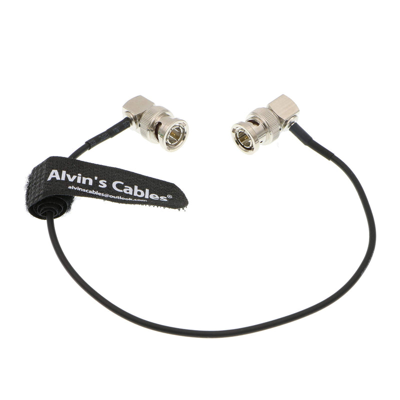 [Australia - AusPower] - Alvin's Cables SDI Cable 3G BNC HD SDI Cable Thin Flexible for Sony FS5| FS7| FX6, Atomos Shogun Inferno, Atomos Ninja, Zacuto Gratical Eye, Right Angle to Right Angle 30CM|12inches 90° to 90° Black 