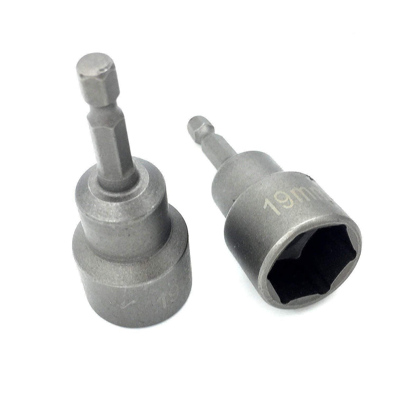[Australia - AusPower] - 2pc Leveling Scissor rv-Jacks Socket Drill Adapter With 1/4 Quick Connect Hex Shank Tools, Works With All 3/4 or 19mm Hex Drive Jacks,Power Nut Driver Bit Set Standard or Quick Connect Chuck 
