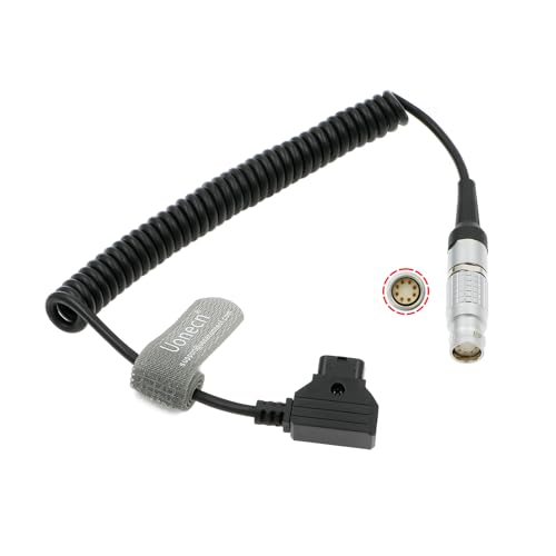 Uonecn ARRI Alexa MINI Camera Power Coiled Cable 8-Pin Female to Dtap Straight 8 pin