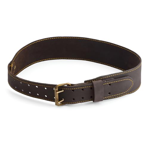 OX 3-inch leather carpenter tool belt in XL, designed to hold tool pouches