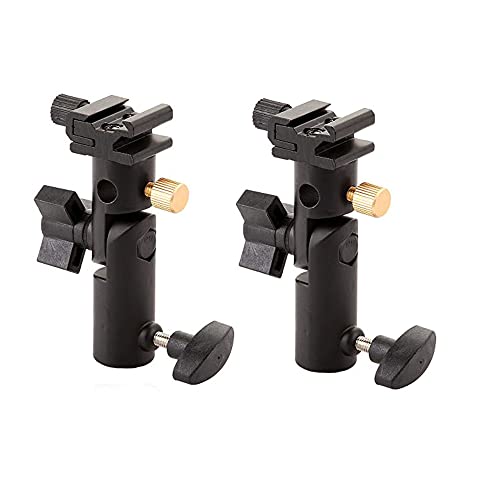 Fotga 2 Pack Camera Flash Speedlite Mount Swivel Light Stand Bracket with Umbrella Reflector Holder for Camera DSLR Nikon Pentax Olympus DSLR Flashes Studio Light LED Light