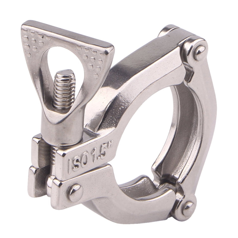 [Australia - AusPower] - DERNORD 1.5 Inch Three Segment Sanitary Clamp Stainless Steel 304 Tri Clamp Clover ((Tri clamp: 1.5 Inch)) Tri clamp: 1.5 Inch 