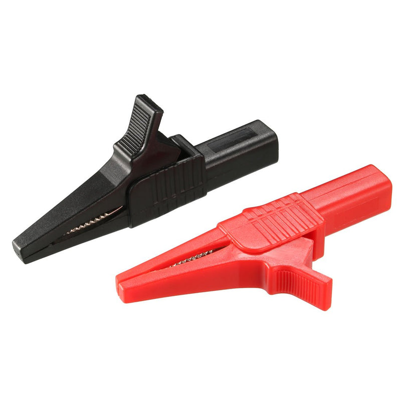 [Australia - AusPower] - uxcell 1 Pair Alligator Clip Adapter Extender 4mm Banana Jack 1000V 30A Test Clamp Full Shroud Insulated Red and Black 