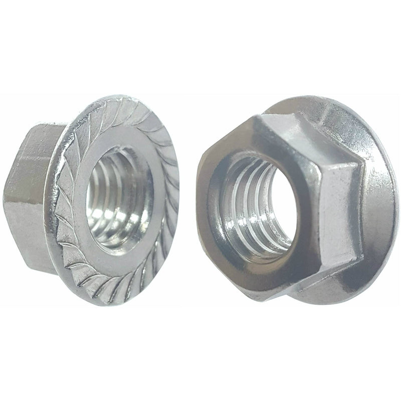 [Australia - AusPower] - Forty (40) 3/8-16 Zinc Plated Serrated Flange Hex Lock Nuts (BCP271) 