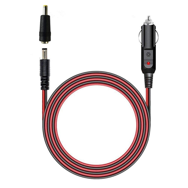 [Australia - AusPower] - 12V-24V DC Car Charger Auto Power Supply Cable - DC 5.5mm x 2.1mm 4FT to Car Cigarette Lighter Male Plug Car Cigarette Lighter Cable 