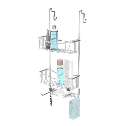 Better Living Products 13634 VENUS 3-Tier Over the Shower Door Caddy, Grey 3-Tier GRAY Over the Shower Door