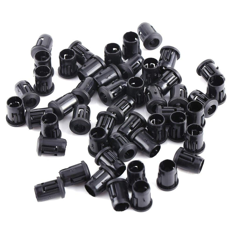 50Pcs 10mm Black Plastic LED Light Socket Diode Holder Clip Lamp Bezel Mount (10mm)