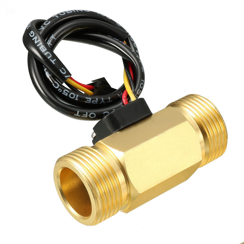 [Australia - AusPower] - uxcell G1/2" Hall Effect Liquid Water Flow Sensor Switch Flowmeter Counter Meter DC 5V 60mm 1-30L/min SEN-HZ21WI 