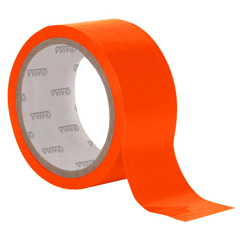 VViViD DECO65 Neon Fluorescent Orange Permanent Adhesive Craft Vinyl Tape Roll (4" x 25ft) 4" x 25ft