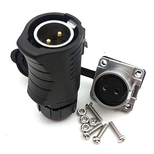 [Australia - AusPower] - SZJELEN XHP20 30A IP67 2Pin Waterproof Aviation Cable Connector Plug and Socket,LED Light Power Cable Connector,Fit RV Solar Port (2Pin, Plug Male &Socket Female) 