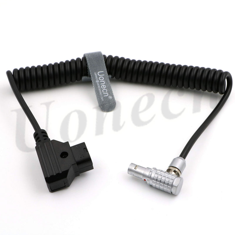 [Australia - AusPower] - Uonecn Teradek Bond Power Cable for ARRI RED Camera Anton Bauer Right Angle 2 Pin Male to D-Tap Spring Cable 12'' Spring cable right angle 2 pin male to Dtap 