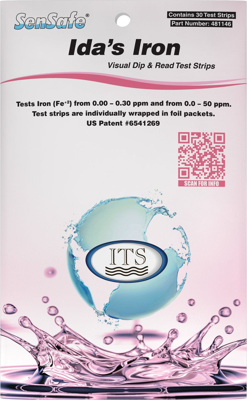 [Australia - AusPower] - Industrial Test Systems 481146 Sensafe Iron (Ida's) Water Test Strips 30 Pack 