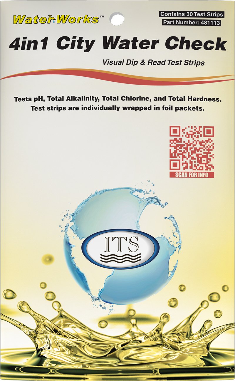 [Australia - AusPower] - Industrial Test Systems 481113 WaterWorks 4in1 City Water Test Strips 30 Pack 