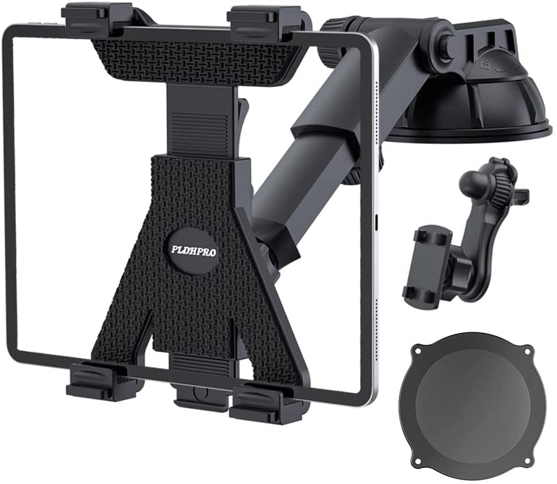 [Australia - AusPower] - Tablet Holder Car Mount for Apple iPad Samsung Galaxy Tab All 6"-11" Tablets, Cars Air Vent with Dashboard Windshield Strong Suction Cup Mount 360° Rotation Adjustable Telescopic Arm Tablet Holder Big 