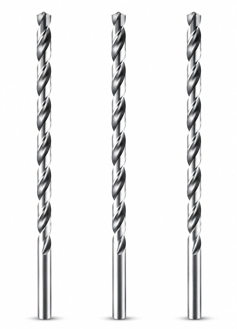 HSS Drill Bit Set 1/2 in. x 12 in. Aircraft Extension Extra Long M2 Bright Deep Hole Drill-3Pcs 1/2"x12" (3Pcs)-M2 Bright