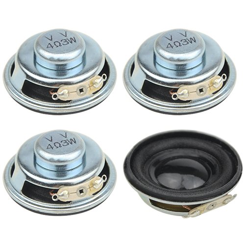 [Australia - AusPower] - WMYCONGCONG 4 PCS 1.5" 4ohm 3W Full Range Audio Speaker Stereo Woofer Loudspeaker for Arduino and DIY Speaker, Color Random 