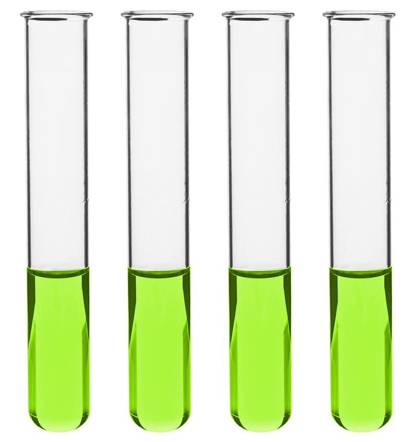 EISCO 32PK Test Tubes, 30ml - Borosilicate 3.3 Glass - 1.2mm Thick Walls, Beaded Rim - Superior Heat & Chemical Durability - 5.9" Tall, 0.8" Diameter Blank Tube