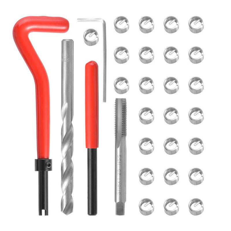 [Australia - AusPower] - Rocaris 30 Pcs Thread Repair Kit, M8 x1.25mm Thread Repair Insert Kit Compatible Hand Tool Set for Auto Repairing 
