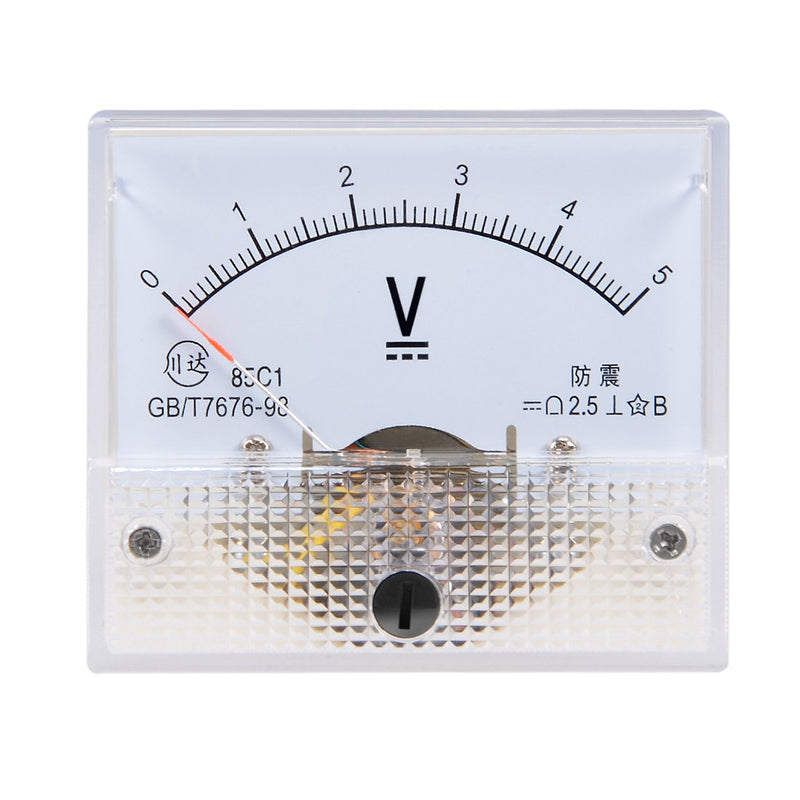 [Australia - AusPower] - uxcell DC 0-5V Analog Panel Voltage Gauge Volt Meter 85C1 2.5% Error 