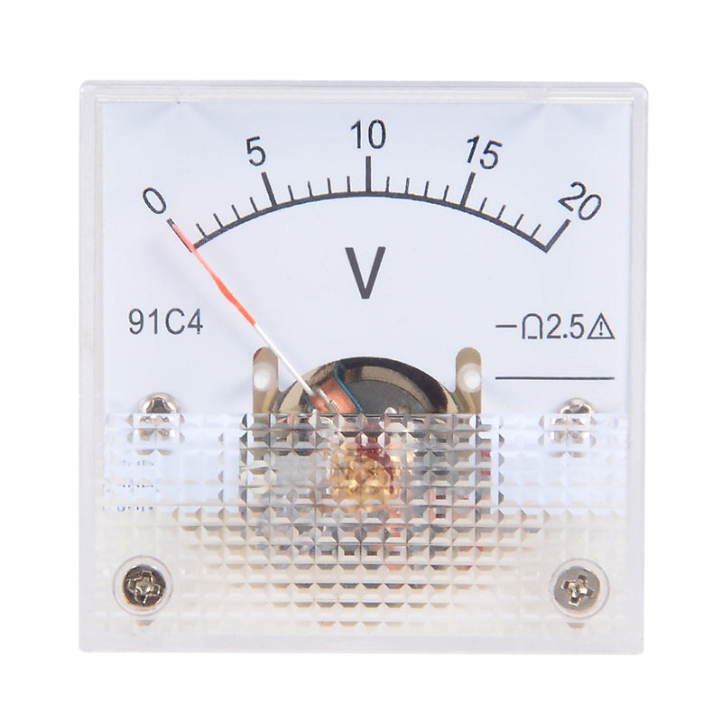 [Australia - AusPower] - uxcell DC 0-20V Analog Panel Voltage Gauge Volt Meter 91C4 2.5% Error Margin 