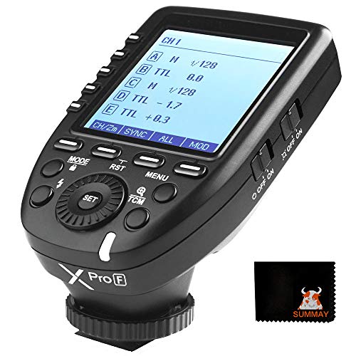 GODOX Xpro-F TTL Flash Trigger Transmitter 1/8000s High Speed Sync TTL Autoflash Built-in Godox X System with LCD Screen for Fuji Fujifilm Camera (XPRO-F)
