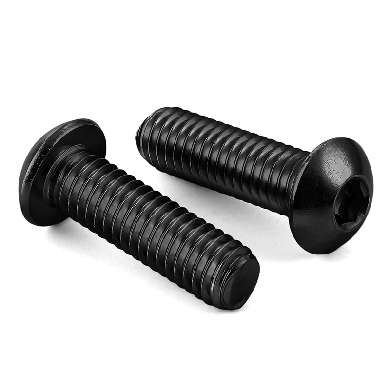 [Australia - AusPower] - M5 x 16mm Button Head Hex Socket Cap Screws, 10.9 Grade Alloy Steel, Black Oxide Finish, 100 PCS M5 x 16mm 