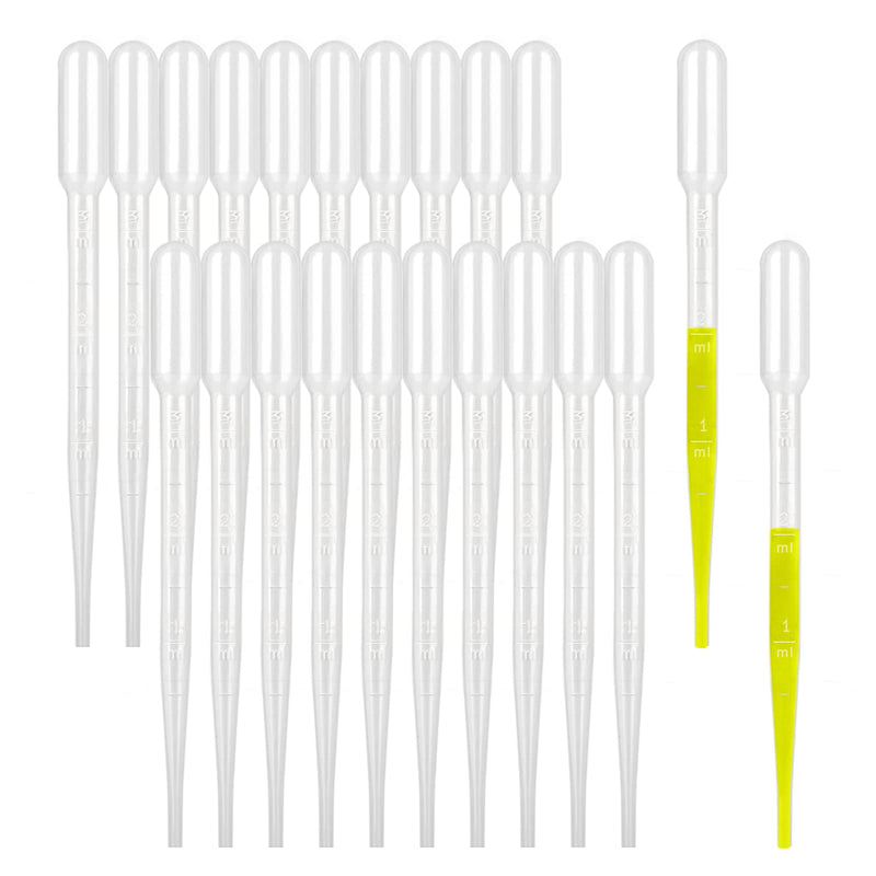 [Australia - AusPower] - moveland 200PCS 3ml Disposable Plastic Transfer Pipettes, Calibrated Dropper Suitable for Science Laboratory, DIY Art 200 