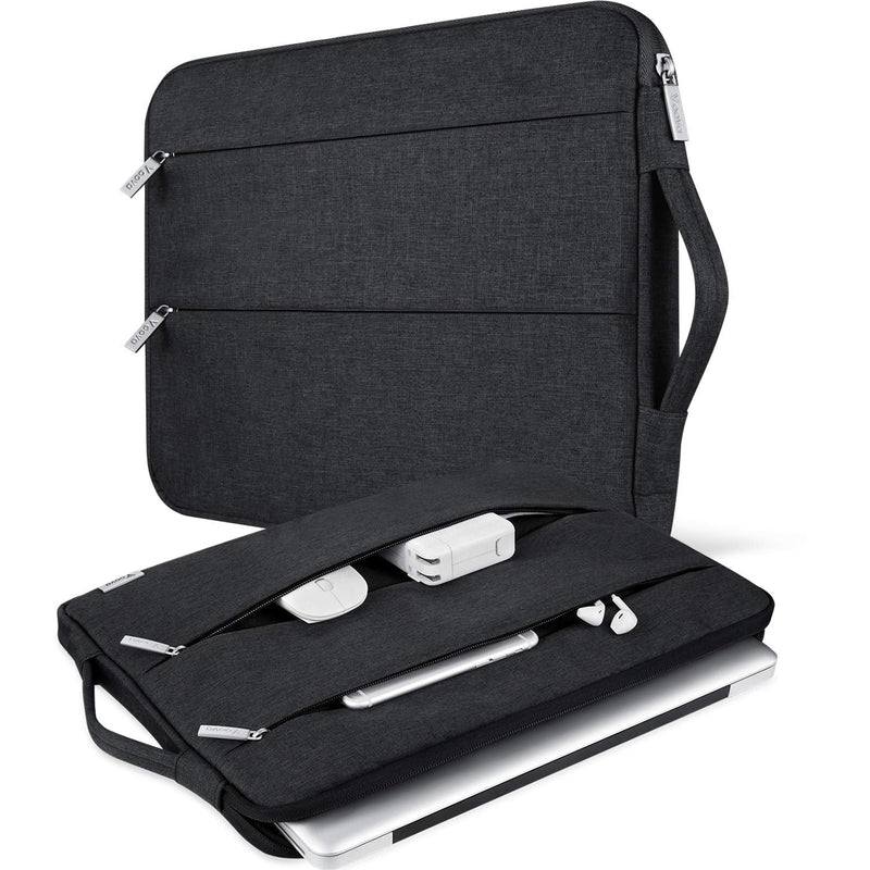 [Australia - AusPower] - Laptop Sleeve 13 13.6 Inch Compatible with MacBook Air/Pro 13 M1/M2,Surface Laptop 4/5,Surface Pro X/9/8,13.5”Chromebook,Slim Computer Cover Bag,Black 12.6-13.6 Inch Black 