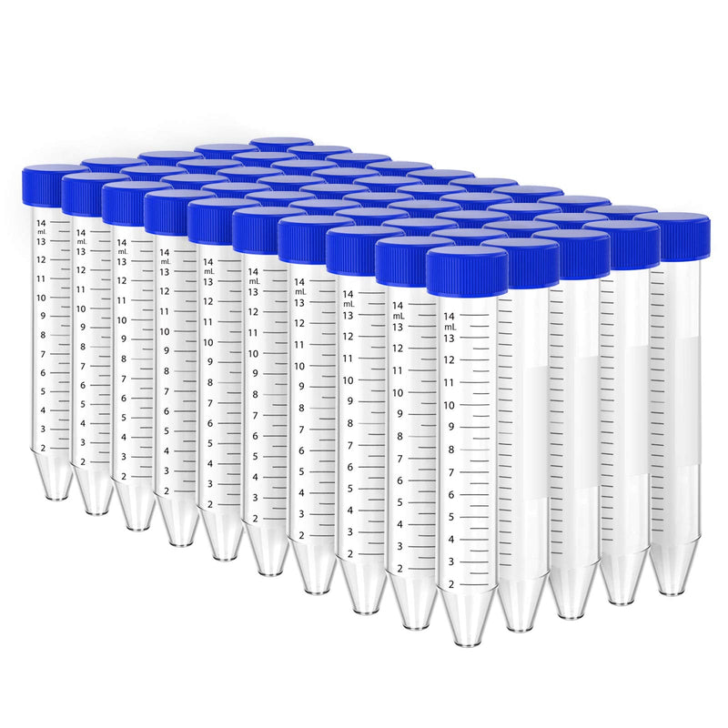 [Australia - AusPower] - SimPure Centrifuge Tubes 15mL, Conical Tubes Sterile 50 PCS, Polypropylene, Leak-Proof Screw Caps, Plastic Container with Graduated and Write Marks, Non-pyrogenic, DNase/RNase Free, Human DNA-Free 15mL-50Pcs 