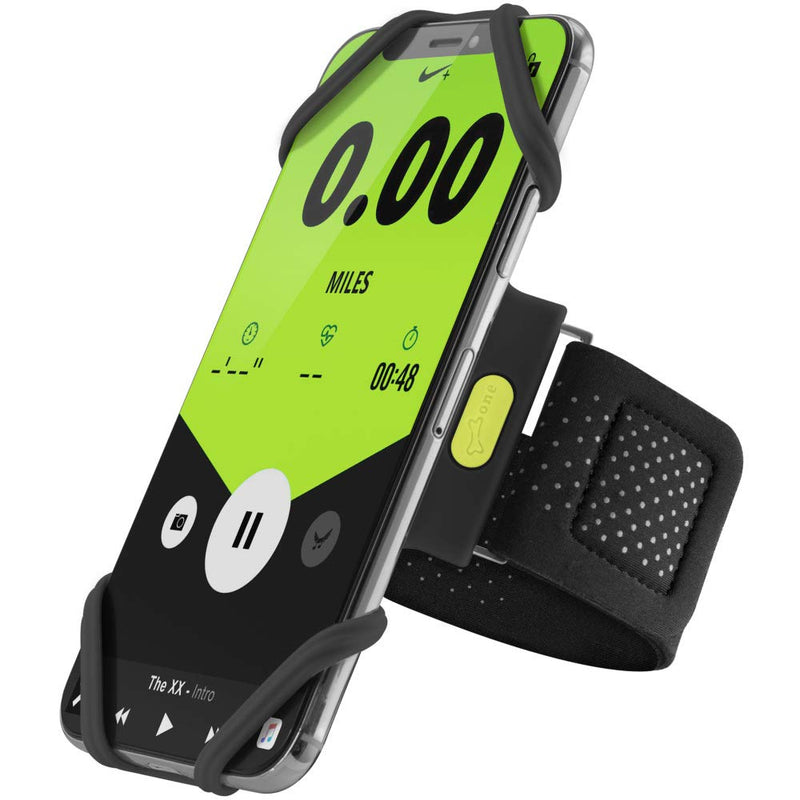 [Australia - AusPower] - 【Bone】 Run Tie Running Armband Phone Holder for Apple iPhone 14 13 12 11 Pro Max Mini XS XR X 8 7 Samsung Galaxy S10 S9 S8 Smartphone, Phone Size 4-6.7" (Black/Arm Size 9.8-15.7") L Arm Size (9.8-15.7 inches) Black 
