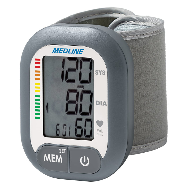 [Australia - AusPower] - Medline Digital Wrist Blood Pressure Monitor, BP Cuff with Batteries Included (60 Reading Memory) 