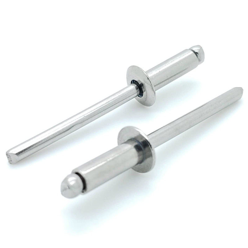[Australia - AusPower] - 100 Qty 304 Stainless Steel Blind Rivets (#6-6) 3/16" Diameter x 3/8" Grip (BCP179) 