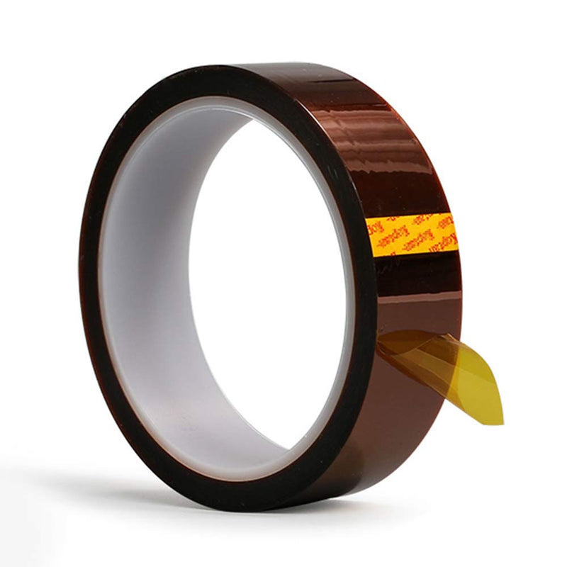 [Australia - AusPower] - High Temperature Heat Resistant Tape (1 inch X 108 FT) Polyimide Film Adhesive Tape Heat Press Tape Sublimation Tape - for 3D Print Bed,Soldering,Protecting CPU, PCB Circuit Board etc. 25mm x 33M 