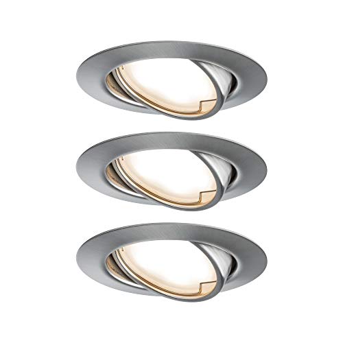 Paulmann Recessed Light Base Set LED 3x5 W ww eis LED Coin Non-dimmable Brushed Iron