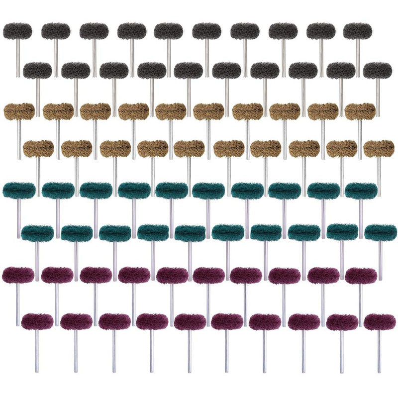 Rocaris 80Pcs 1" (25mm) Abrasive Wheel Buffing Polishing Wheel Set for Rotary Tool… 80