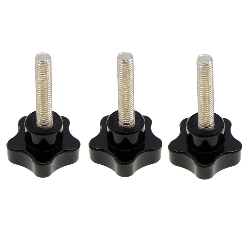 [Australia - AusPower] - YXQ M8 x 40mm Thread Replacement Star Hand Knob Tightening Screw Quick Removal for Umbrella Base (3Pcs) M8 x 40(3Pcs) 