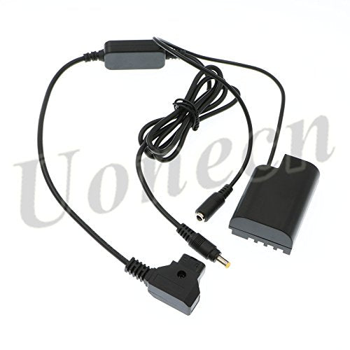 [Australia - AusPower] - Dummy Battery DMW-DCC12 DC Coupler to Dtap plug power Cable for Panasonic DMC-GH5 GH4 GH3 Straight Cable 