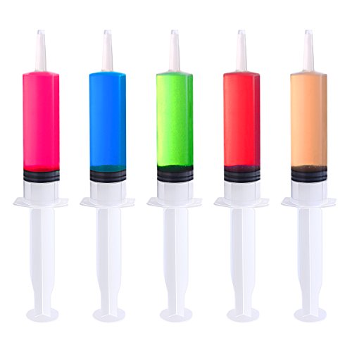 BESTONZON 25 Pack Jello Shot Syringes - 2 OZ Food Grade Party Syringe with 30 Caps - Durable Reusable for Birthday and Other Parties