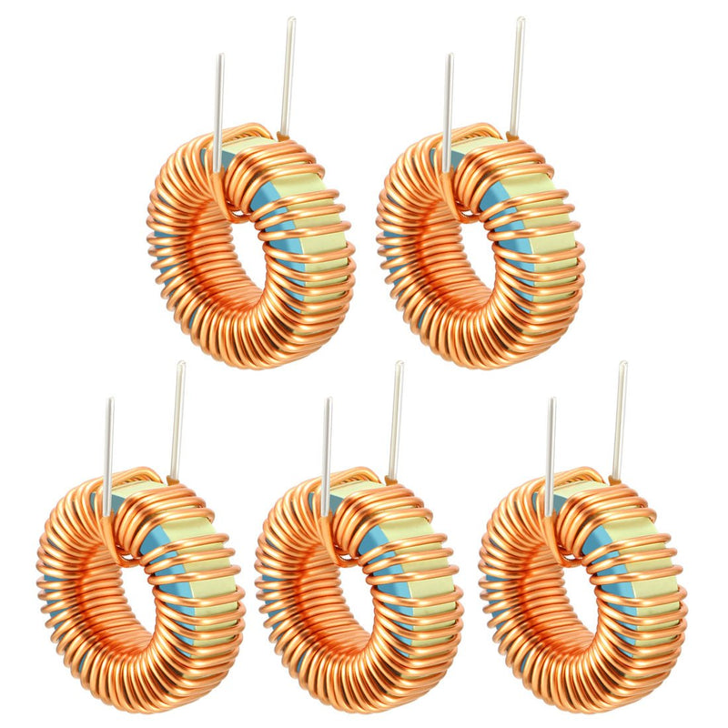 [Australia - AusPower] - uxcell 5Pcs Vertical Toroid Magnetic Inductor Monolayer Wire Wind Wound 100uH 8A Inductance Coil 