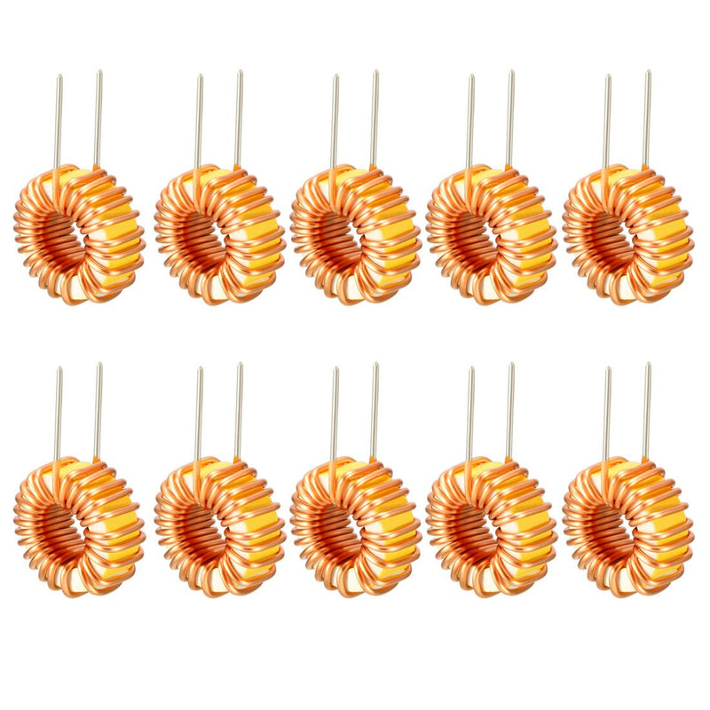 [Australia - AusPower] - uxcell 10Pcs Vertical Toroid Magnetic Inductor Monolayer Wire Wind Wound 22uH 5A Inductance Coil 
