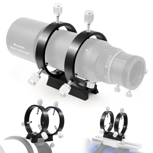 Astromania Adjustable Guide Scope Ring Set with Plate 69 mm Inside Diameter Inside Diameter -69MM