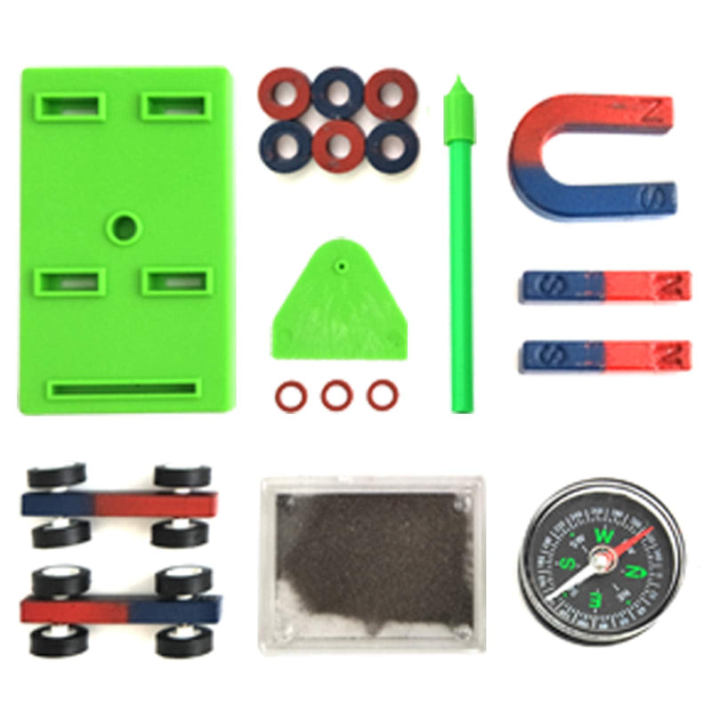 [Australia - AusPower] - EUDAX Labs Junior Science Magnet set for Education Science Experiment Tools Icluding Bar/Ring/Horseshoe/Compass Magnets 