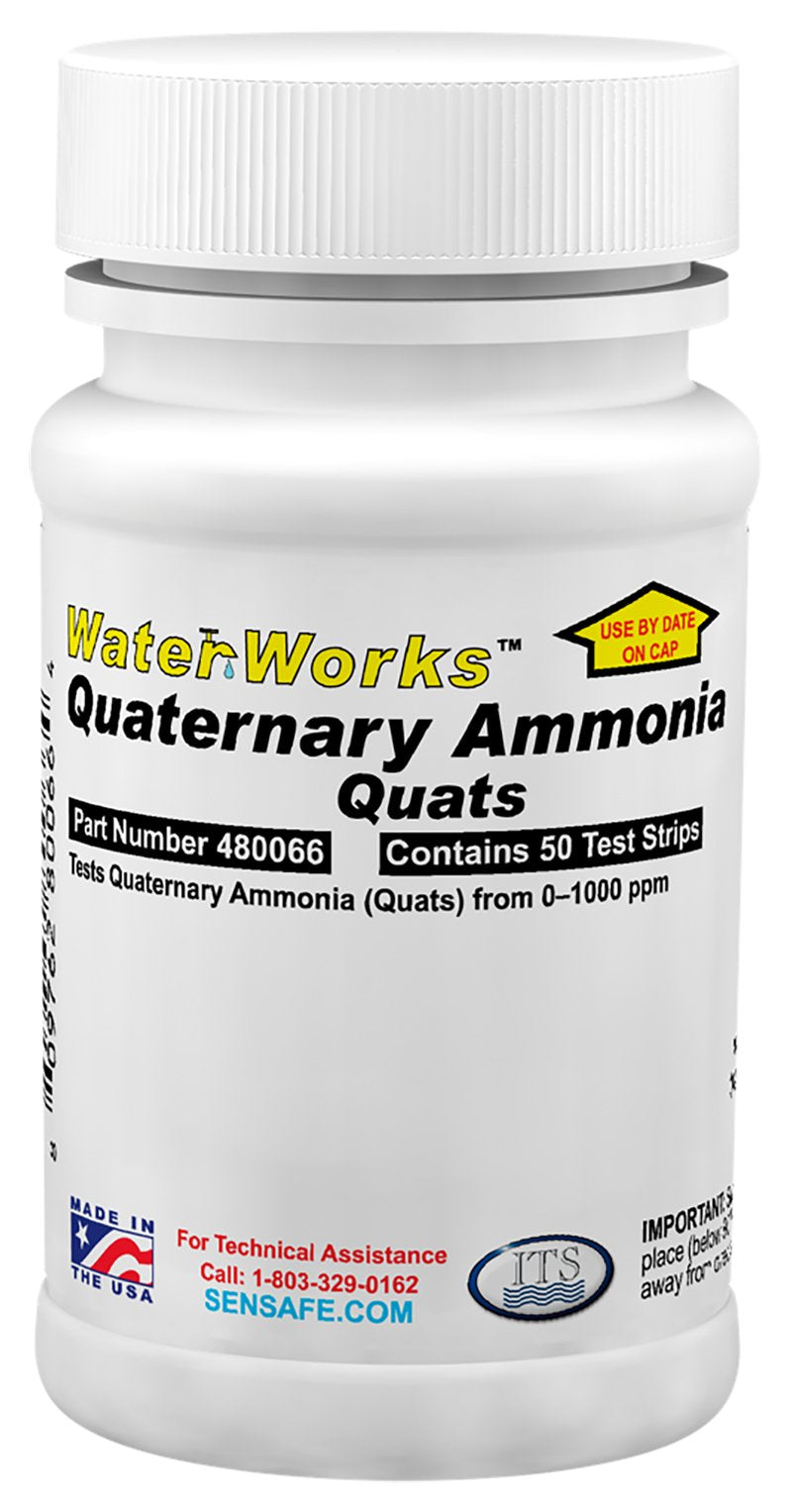 [Australia - AusPower] - Industrial Test Systems 480066 Industrial Test Systems 480066 WaterWorks Quaternary Ammonia in Water Test Strips, Bottle of 50 Tests 