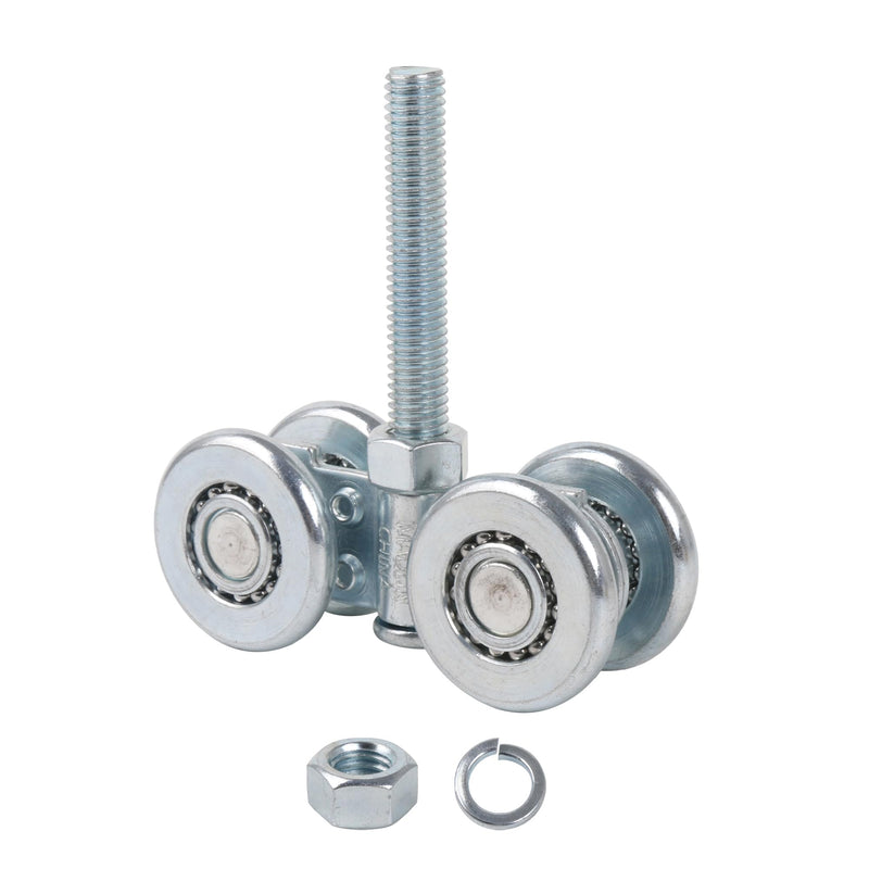Mxfans Steel Sliding Track Roller Hanging Barn Door Rail Trolley Wheel H3-3 Replaces Stainless Steel Kit