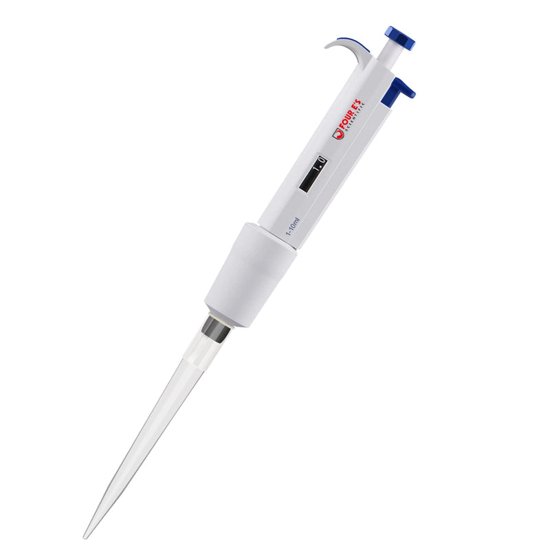 [Australia - AusPower] - FOUR E'S SCIENTIFIC 1-10ml High-Accurate Single-Channel Manual Adjustable Variable Volume Pipettes 09 (1-10ml) 
