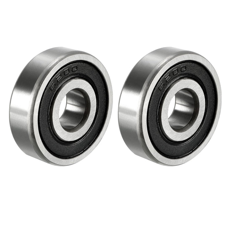 [Australia - AusPower] - uxcell 6200-2RS Ball Bearing 10mm x 30mm x 9mm Double Sealed 180200 Deep Groove Bearings, Carbon Steel (Pack of 2) 10mmx30mmx9mm 