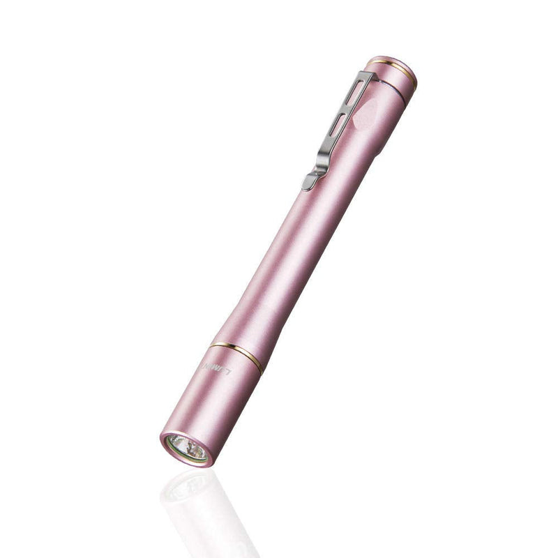 LUMINTOP IYP365 LED Penlight, Super Bright High Color Rendering Nichia LED Aluminum Alloy Pen Light for Diagnostic, IPX-8 Waterproof, 3 Modes, Powered By 2AAA Battery Pink