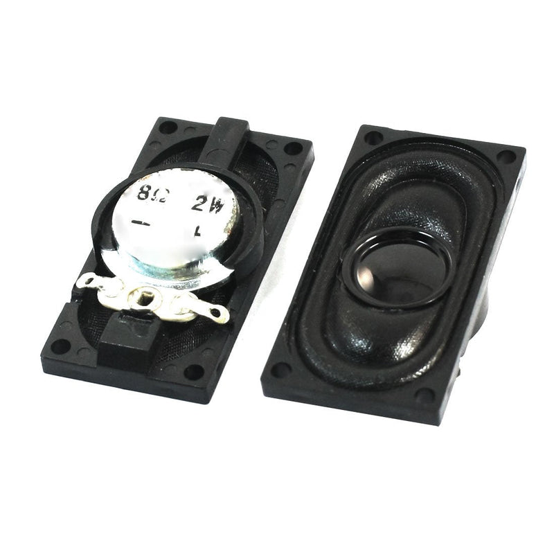 [Australia - AusPower] - uxcell 2 Pcs 2W 8 Ohm Rectangle Magnet Notebook Speaker Amplifier 40mm x 20mm 